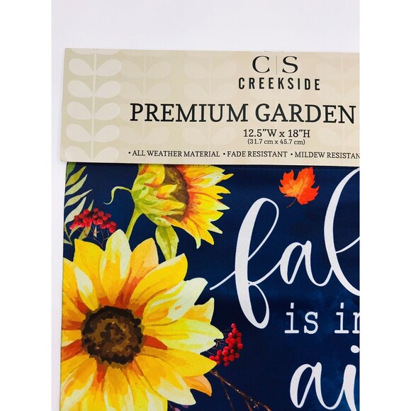 Double Sided New Garden Flag - Fall Is In The Air - 12.5" x 18" Mildew Resistant - Picture 5 of 6